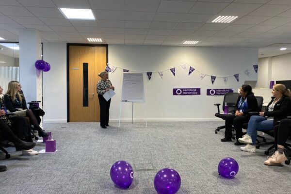 7 People in a room during a training meeting